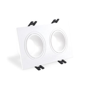 Bala para bombillos GU10 kardan empotrado cuadrado blanco ideal para iluminación interior elegante y funcional Ecolite sas