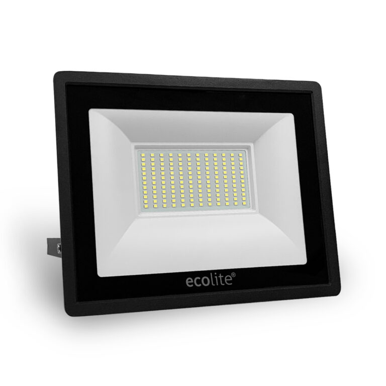 Reflector LED de 100W con sensor Ecolite clasificación IP65, resistente al agua para iluminación exterior