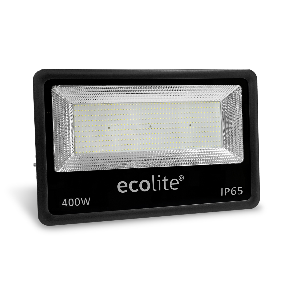 Reflector con fuente led de 400w para sobreponer flo400wip65 Reflector LED de 400W Ecolite con clasificación IP65, resistente al agua para iluminación exterior. Ecolite sas