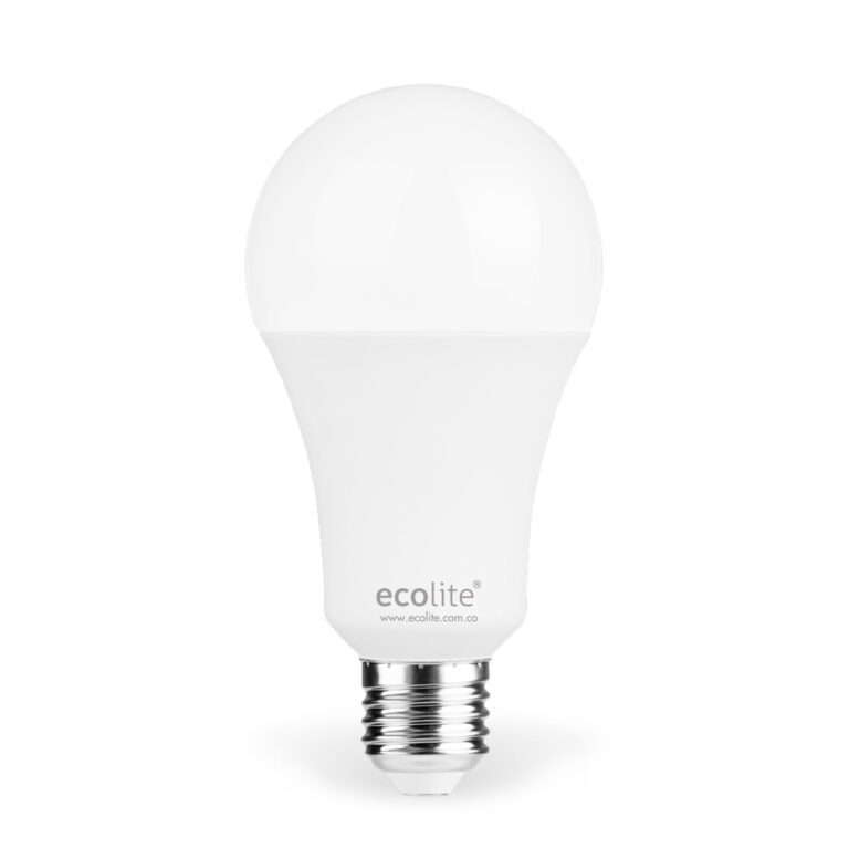 Bombillo LED de 15W, eficiente en consumo energético, ideal para iluminación en espacios interiores y exteriores, compatible con rosca estándar E27.