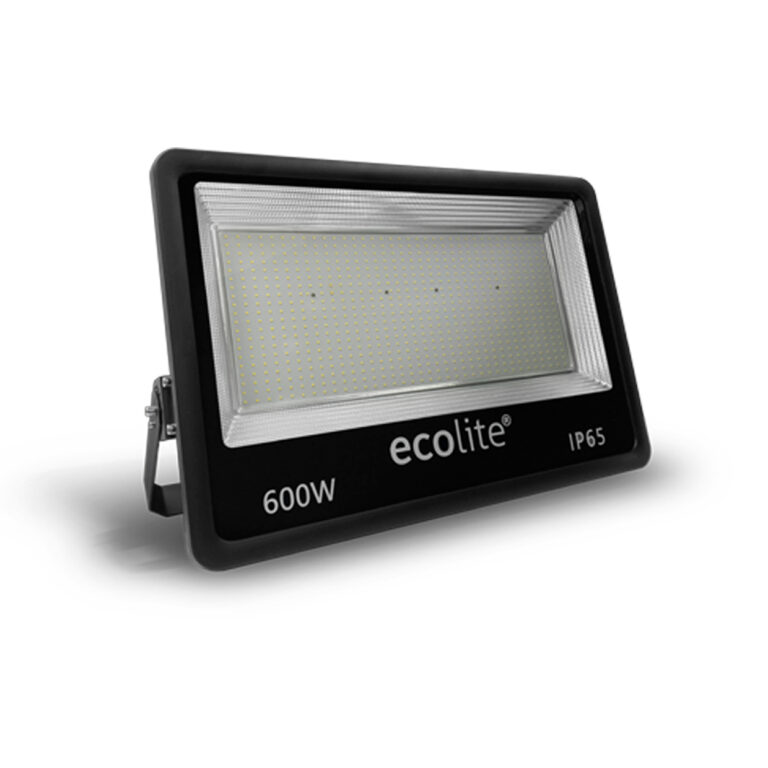 Reflector LED de 600W Ecolite con clasificación IP65, resistente al agua para iluminación exterior. Ecolite sas