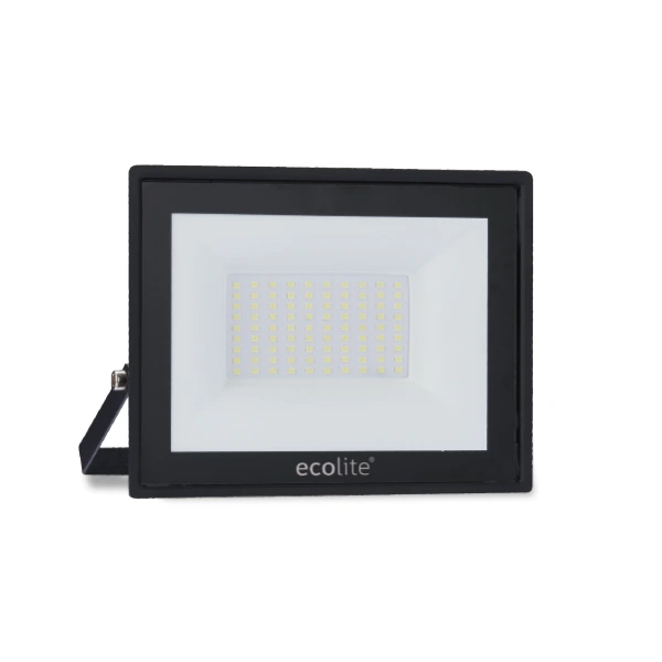 Proyector LED de 50W Ecolite negro, resistente al agua con clasificación IP65, para iluminación exterior Ecolite sas