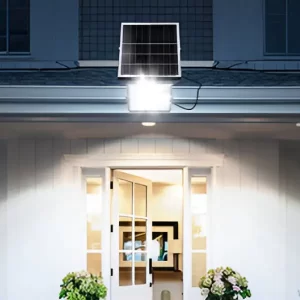 Reflector Solar LED para exteriores con panel solar, ideal para iluminación eficiente de jardines y patios