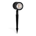 Luminaria LED negra Ecolite con estaca para jardín, iluminación puntual para exteriores. Ecolite sas