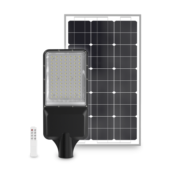 Luminaria Solar LED 80W para alumbrado público exterior en áreas urbanas y rurales