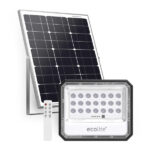 Reflector Solar LED para exteriores con panel solar, ideal para iluminación eficiente de jardines y patios