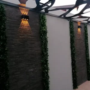 Aplique solar LED para exterior iluminación para jardines con energía solar