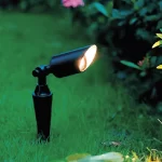 LuminariaLED negra Ecolite con estaca para jardín, iluminación direccional para exteriores. Ecolite sas
