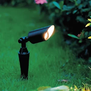 LuminariaLED negra Ecolite con estaca para jardín, iluminación direccional para exteriores. Ecolite sas