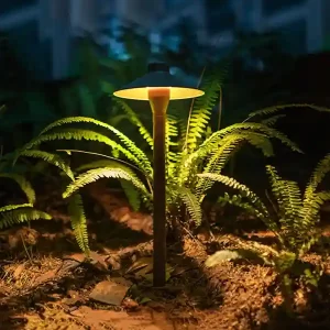 Lámparas de jardín LED Ecolite negras con diseño de estaca y base para exteriores